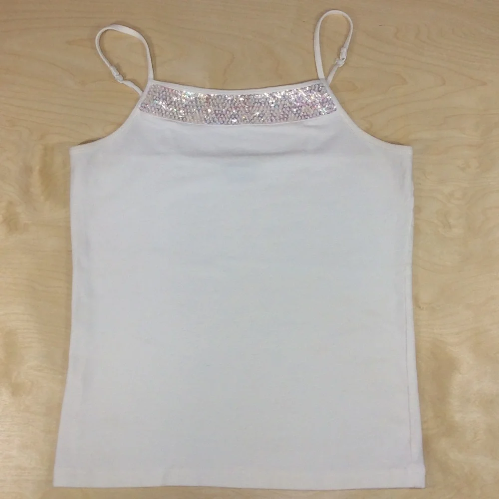Cherokee Spaghetti Strap Tank Top Sequins 10/12